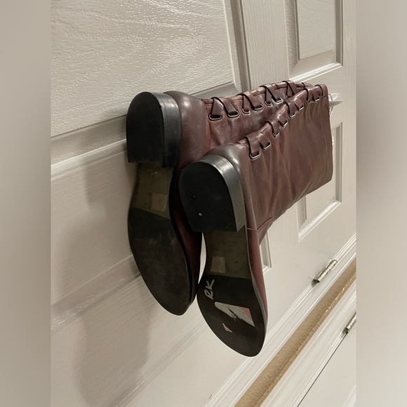 Arturo Chiang Knee High Riding Boots Size 10M Burgundy 16” - Picture 5 of 11